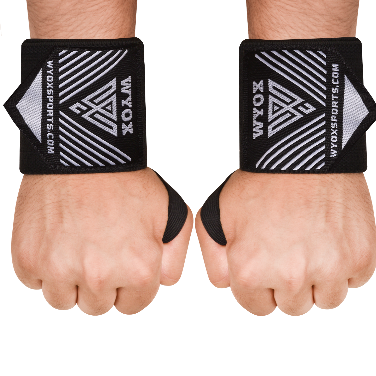 Weight Lifting Wrist Wraps (Black) - WYOX SPORTS