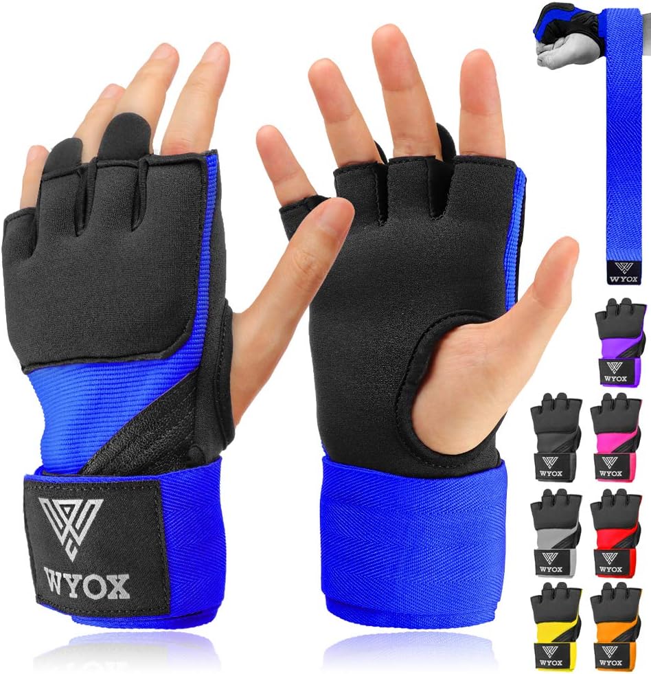 Blue Quick Gel Boxing Hand Wraps - WYOX  SPORTS