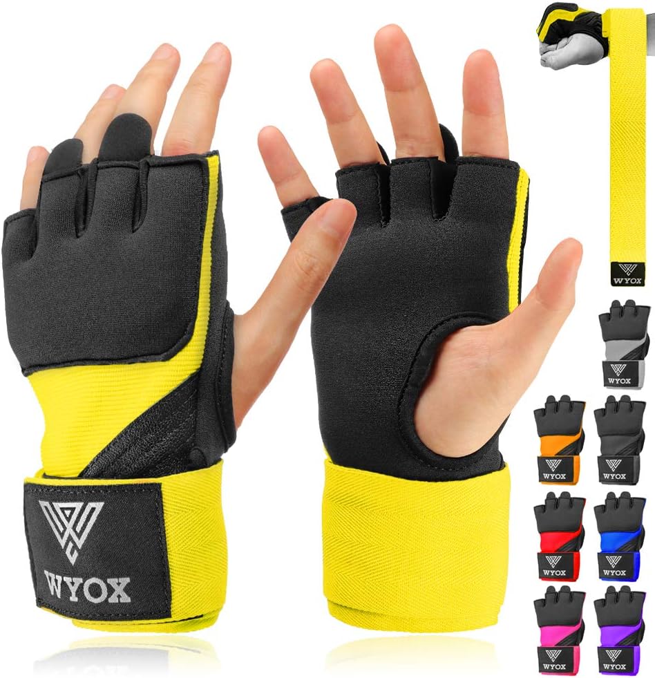 Yellow Quick Gel Boxing Hand Wraps
