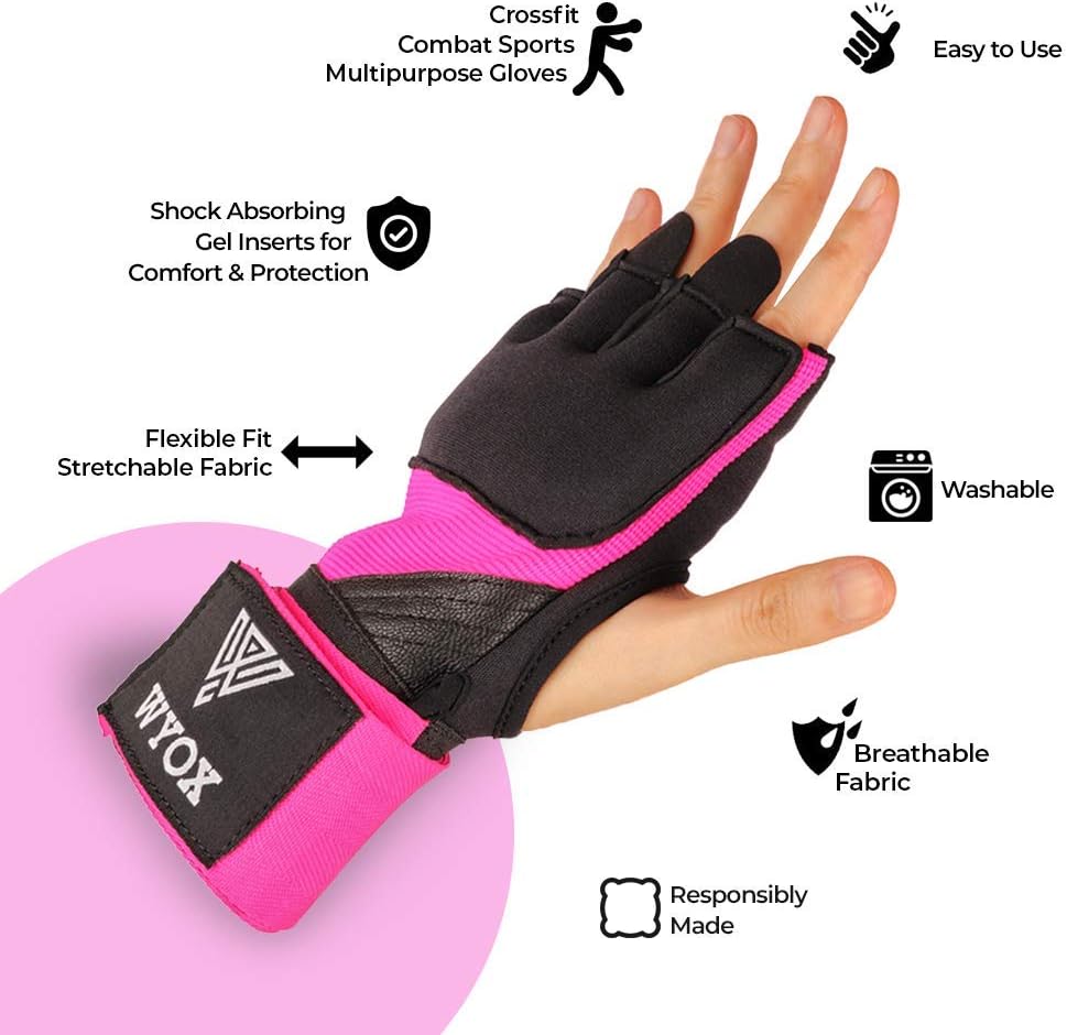 Pink Quick Gel Boxing Hand Wraps - Wyox Sports