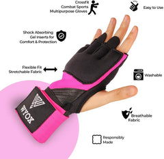 Pink Quick Gel Boxing Hand Wraps - Wyox Sports