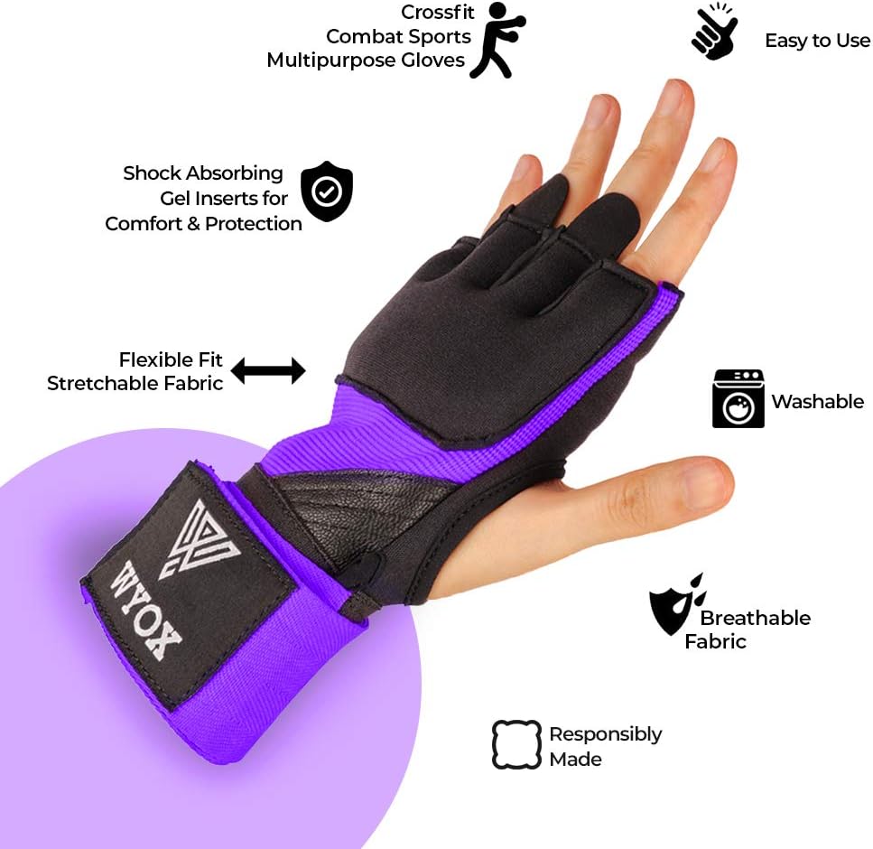 Purple Quick Gel Boxing Hand Wraps - Benefits