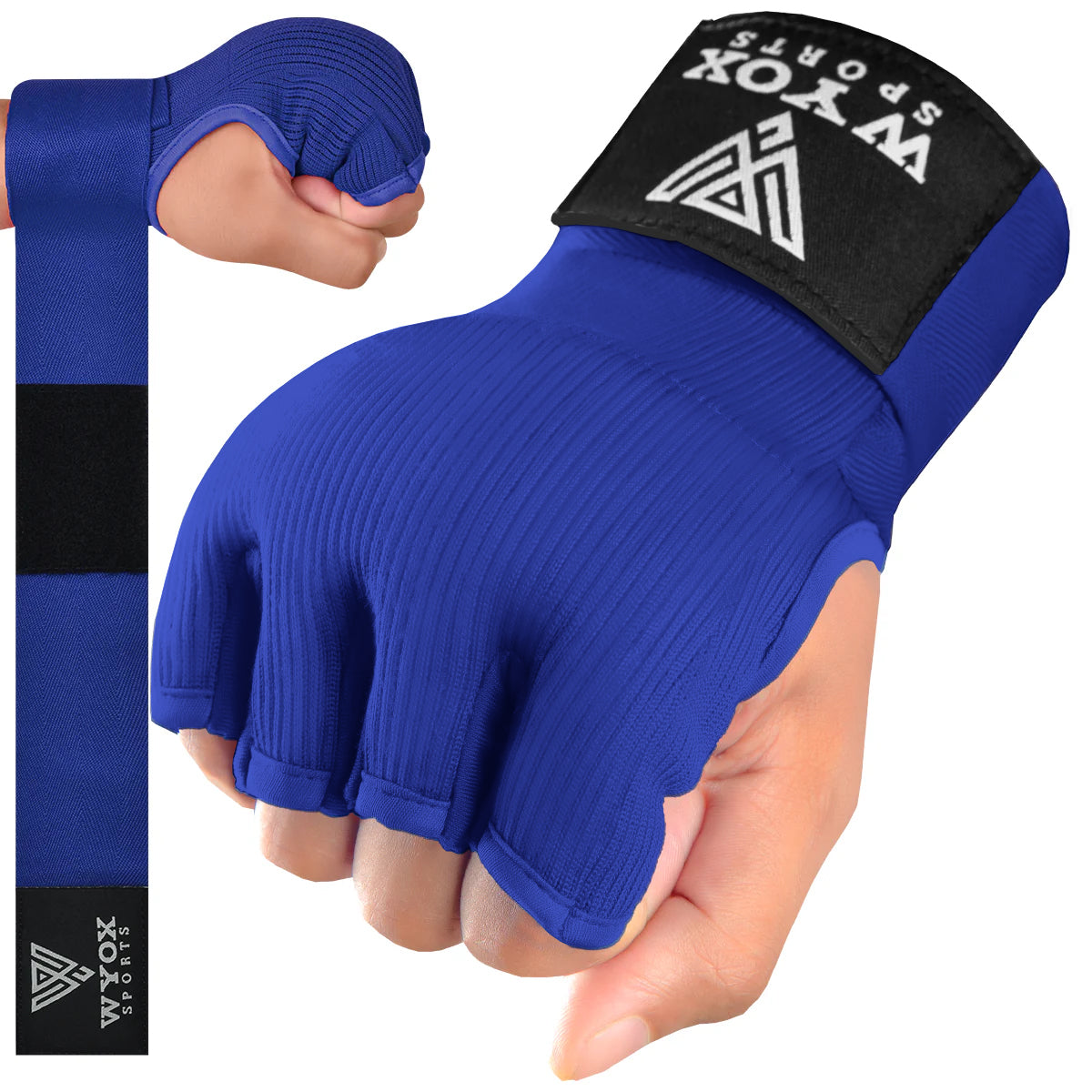 Blue Gel Hosiery Boxing Hand Wraps