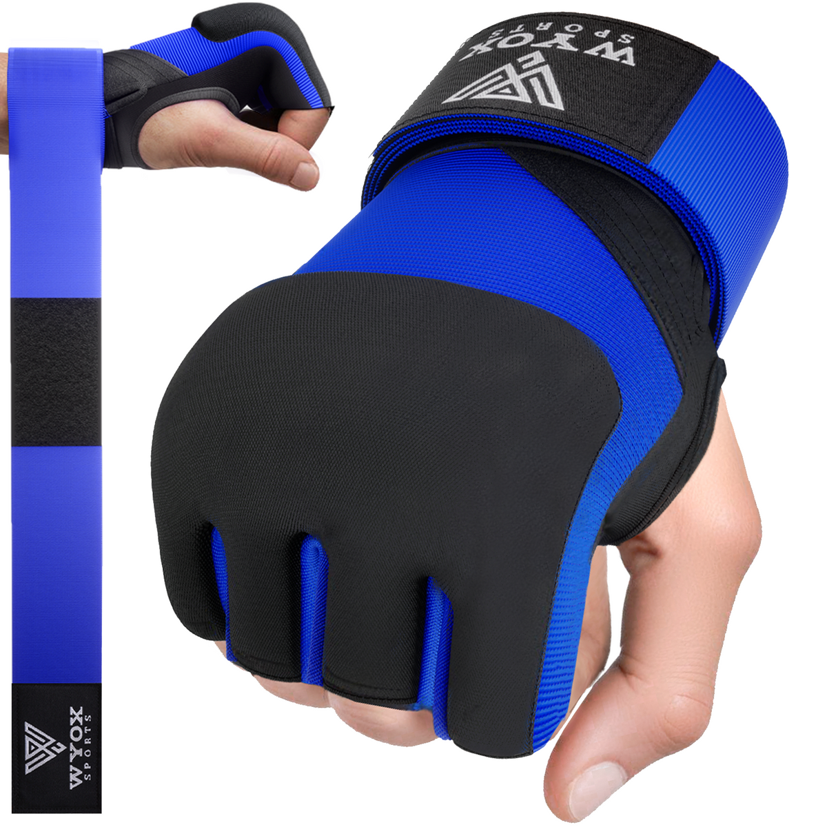 Blue Quick Gel Boxing Hand Wraps - Neoprene