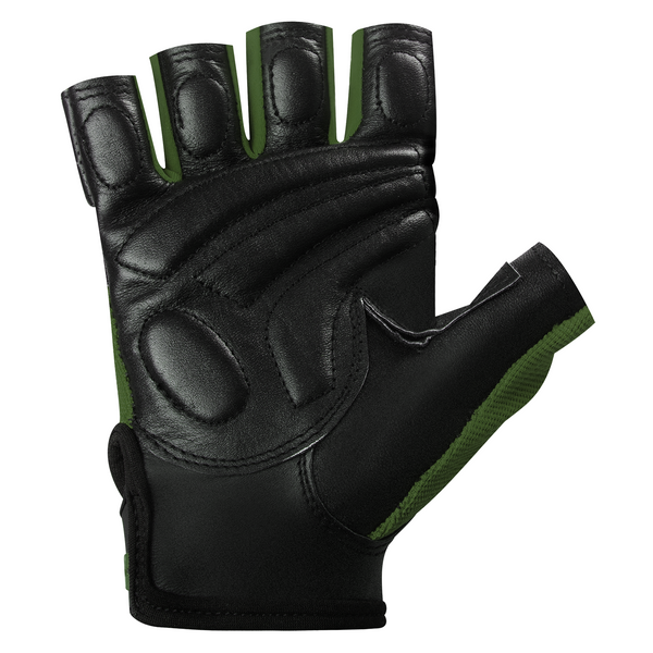 Green exercise gloves