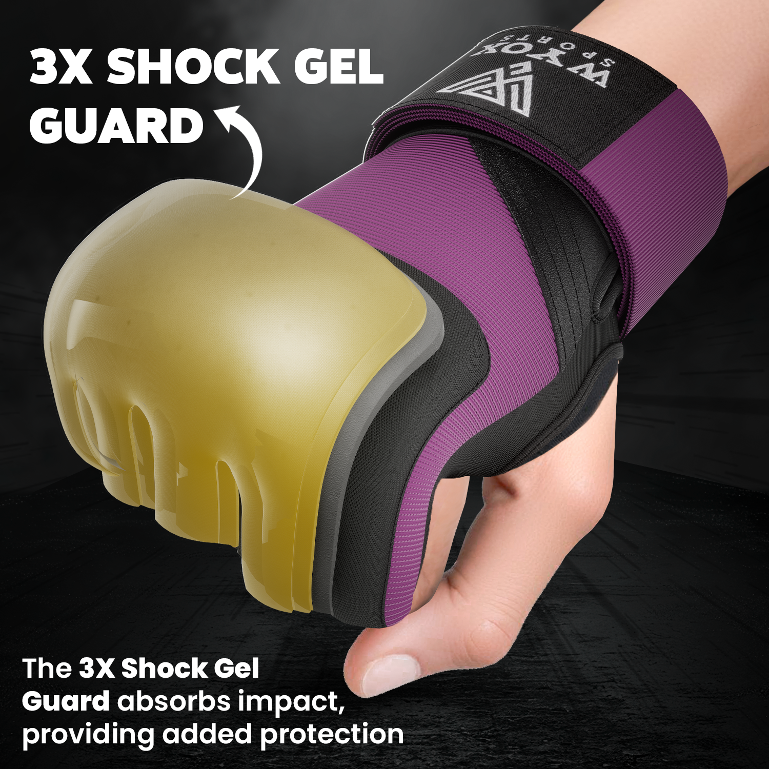 Purple Quick Hand wraps Gloves