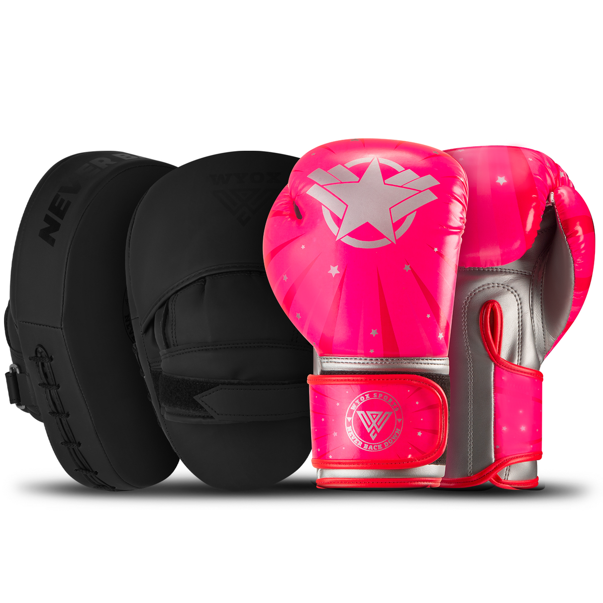 Silver Star Kids Boxing Gloves & Pads Bundle