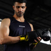 Yellow gel boxing hand wraps 