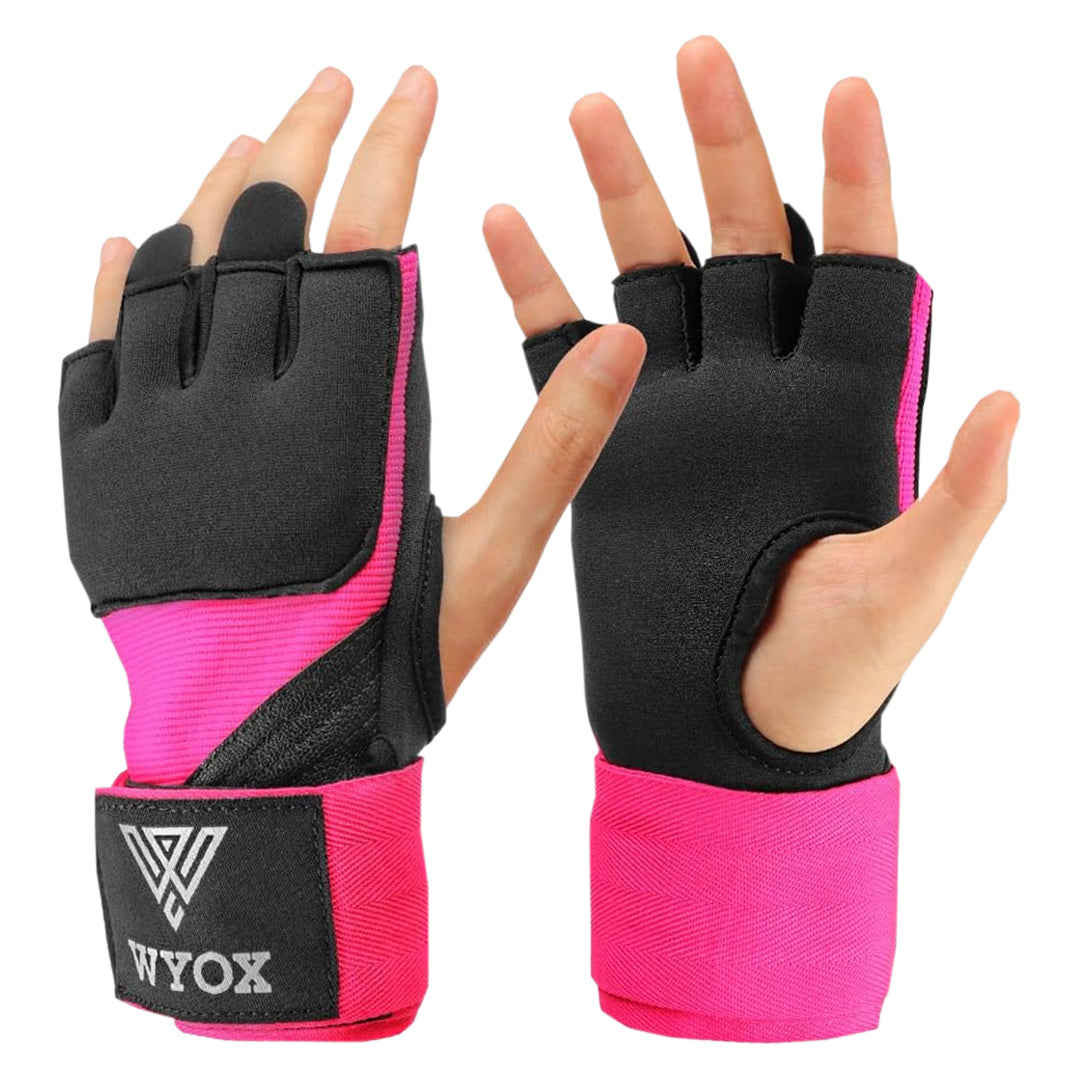 Pink Quick Gel Boxing Hand Wraps - Neoprene