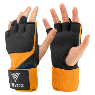 Orange Quick Gel Boxing Hand Wraps - Neoprene