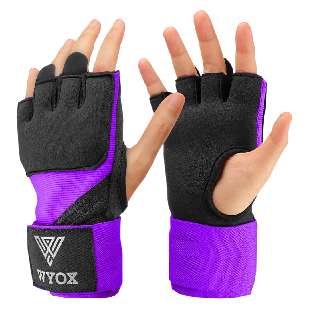 Purple Quick Gel Boxing Hand Wraps - Neoprene | WYOX SPORTS